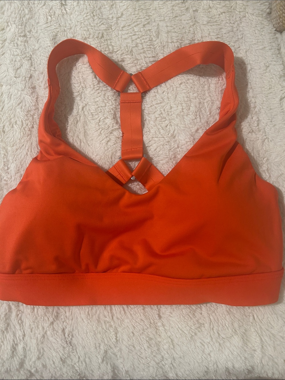 Athleta Orange Ascent Bra — Low-Coverage Medium-Impact size Small